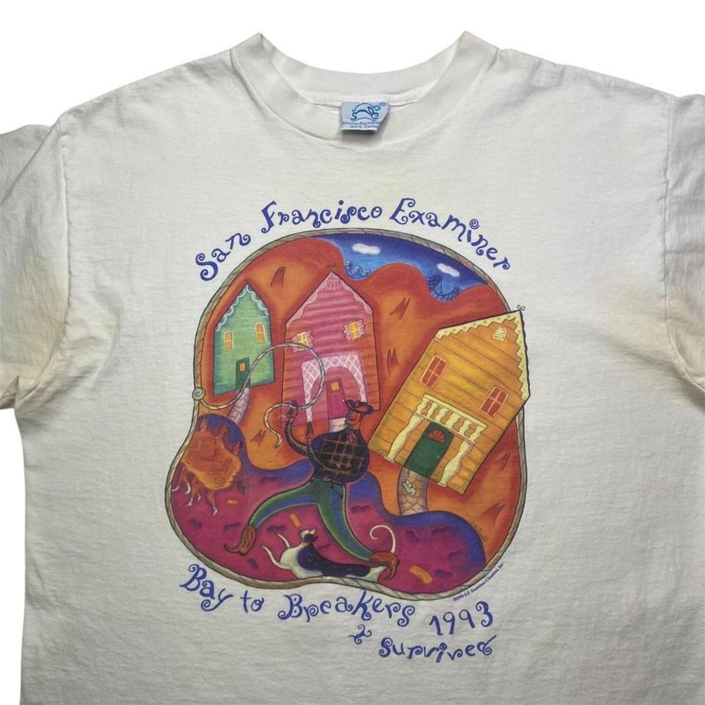 Vintage 90s 1993 San Francisco Examiner x Bay to breakers race‎ shirt